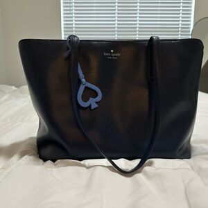Kate Spade Dark Blue Leather Tote Bag
